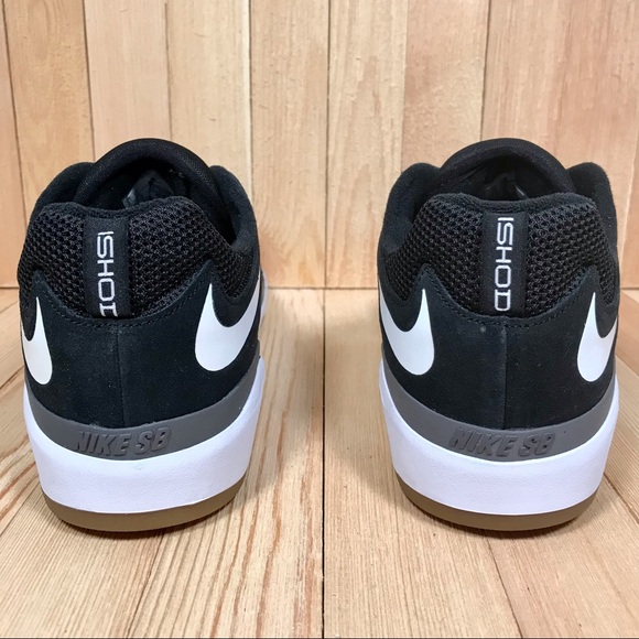 Nike SB Ishod Wair Black White Grey Skate Shoes - Picture 3 of 5